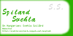 szilard svehla business card